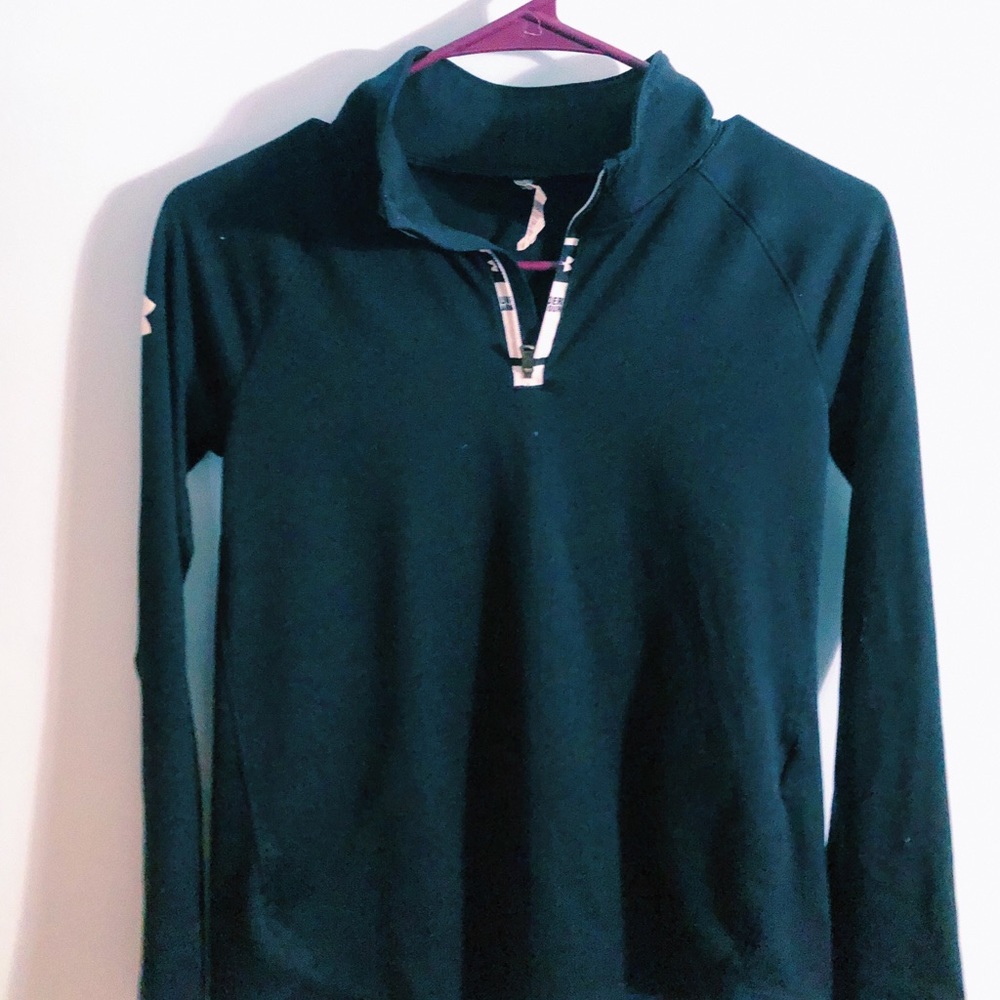 black under armour quarter zip - girls large (EUC)